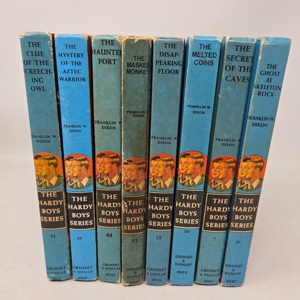 Hardy Boys Series Book Lot 8 Vintage Hardcovers Grosset & Dunlap Franklin Dixon